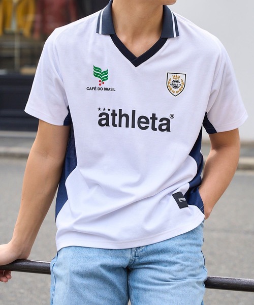 ATHLETA（アスレタ）の「［ athleta ］ゲームシャツ（Tシャツ/カットソー・レディース・ホワイト/ネイビー・M）」の4枚目の写真