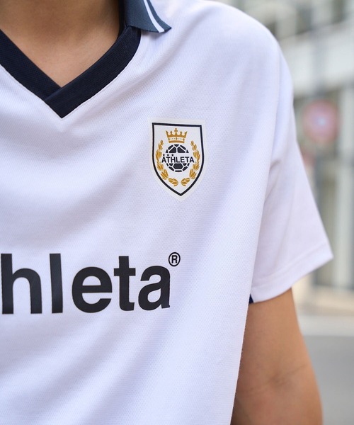 ATHLETA（アスレタ）の「［ athleta ］ゲームシャツ（Tシャツ/カットソー・レディース・ホワイト/ネイビー・M）」の14枚目の写真
