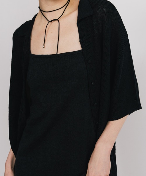 ACETATE KNIT SHIRTS/アセテートニットシャツ（シャツ/ブラウス