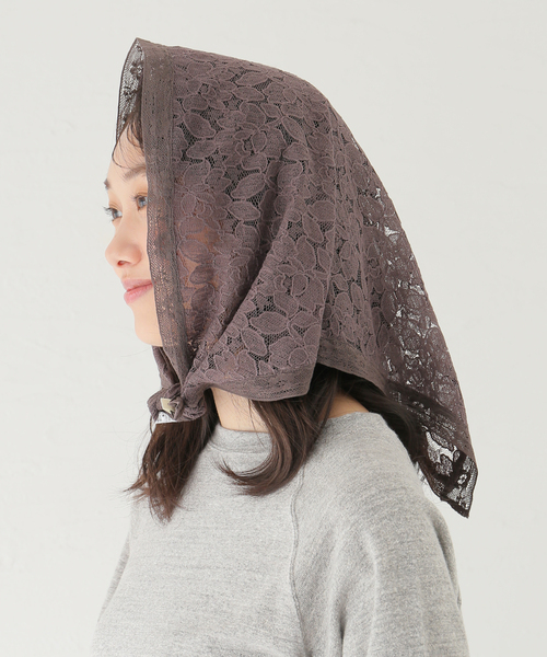 soil（ソイル）の「【SOIL/ソイル】レースストール(100cm*48cm)（ストール/ショール・レディース・ホワイト/チャコールグレー・FREE）」の9枚目の写真