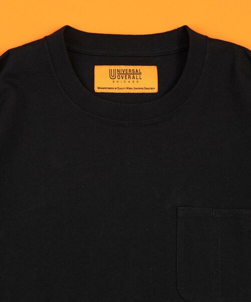 UNIVERSAL OVERALL（ユニバーサルオーバーオール）の「UNIVERSAL OVERALL/ユニバーサルオーバーオール 別注 ワークポケット TEE（Tシャツ/カットソー・メンズ・ライトグレー/ホワイト/オリーブ/ブラック・LARGE/MEDIUM）」の6枚目の写真