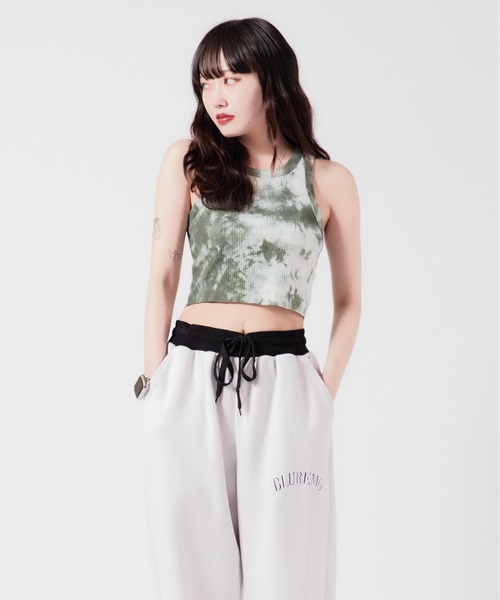 Chick(チック)の「Tie Dye Rib Tank Top / タイダイ柄 リブタンクトップ(タンクトップ・レディース・オレンジ/グリーン/ブラック・FREE)」の11枚目の写真