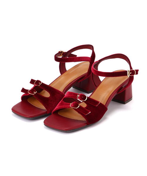 FREE'S MART(フリーズマート)の「◆ミニバックルサンダル(サンダル・レディース・レッド/ブラック/シルバー・SMALL/MEDIUM)」の13枚目の写真