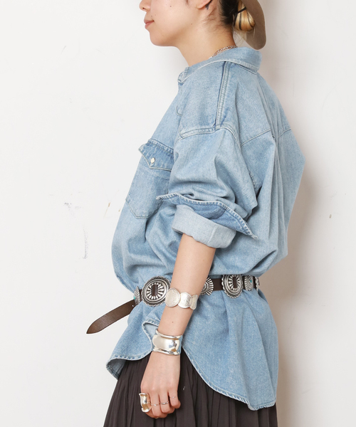 ブラウス シャツ 「Attick by Johnbull/アティック バイ ジョンブル」ダンガリーシャツ レディース セール】【Attick by Johnbull/アティック バイ ジョンブル