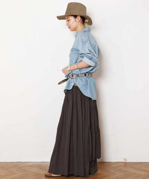 ブラウス シャツ 「Attick by Johnbull/アティック バイ ジョンブル」ダンガリーシャツ レディース Attick by Johnbull/アティック バイ ジョンブル】ダンガリー