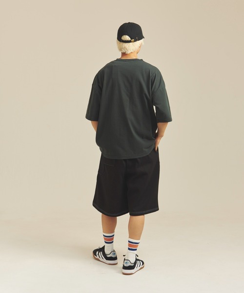 SHELTECH(シェルテック)の「SHELTECH-ピグメントプレーティング天竺-WideSSTEE(Tシャツ/カットソー・メンズ・ブラック・M/L/XL)」の13枚目の写真