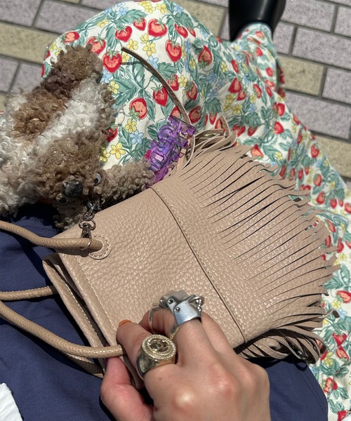 Alley Tokyo（アリートーキョー）の「【Alley select】フリンジミニショルダー（ショルダーバッグ・レディース・ブラック/ブラウン/キャメル/ベージュ・FREE）」の10枚目の写真