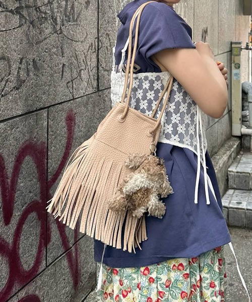Alley Tokyo（アリートーキョー）の「【Alley select】フリンジミニショルダー（ショルダーバッグ・レディース・ブラック/ブラウン/キャメル/ベージュ・FREE）」の12枚目の写真