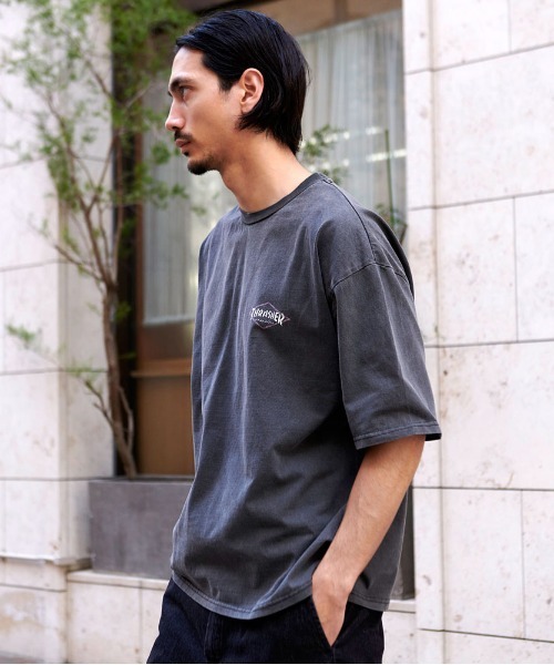 THRASHER(スラッシャー)の「『THRASHER/スラッシャー』DIAMOND LOGO PIGMENT半袖TEE (Tシャツ/カットソー・メンズ・ブラック系4/ブルー/ブラック系3/ブラウン/ブラック系1・L/M)」の8枚目の写真