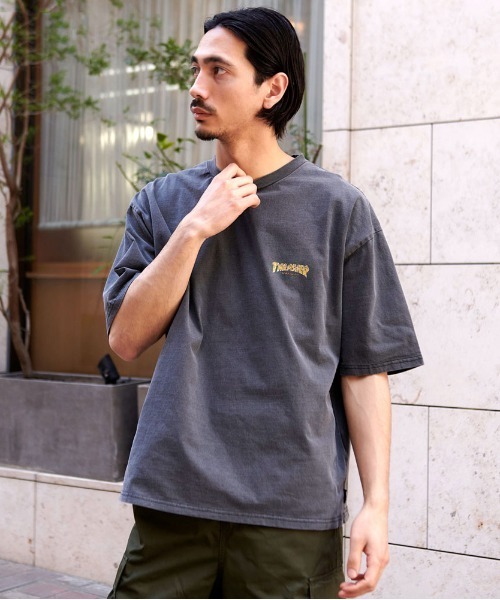 THRASHER(スラッシャー)の「『THRASHER/スラッシャー』DIAMOND LOGO PIGMENT半袖TEE (Tシャツ/カットソー・メンズ・ブラック系4/ブルー/ブラック系3/ブラウン/ブラック系1・L/M)」の11枚目の写真