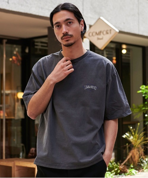 THRASHER(スラッシャー)の「『THRASHER/スラッシャー』DIAMOND LOGO PIGMENT半袖TEE (Tシャツ/カットソー・メンズ・ブラック系4/ブルー/ブラック系3/ブラウン/ブラック系1・L/M)」の13枚目の写真
