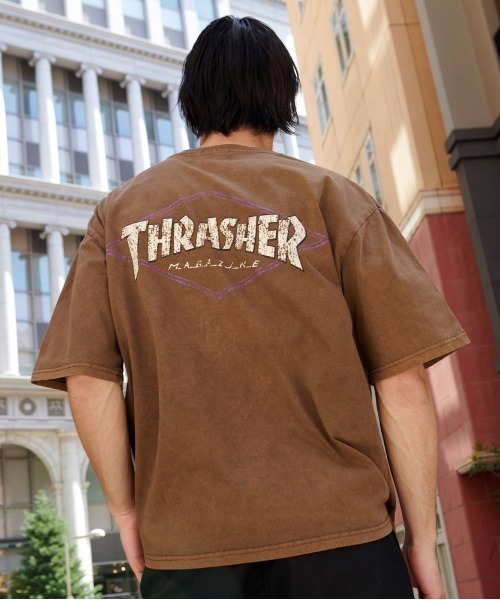 THRASHER(スラッシャー)の「『THRASHER/スラッシャー』DIAMOND LOGO PIGMENT半袖TEE (Tシャツ/カットソー・メンズ・ブラック系4/ブルー/ブラック系3/ブラウン/ブラック系1・L/M)」の16枚目の写真