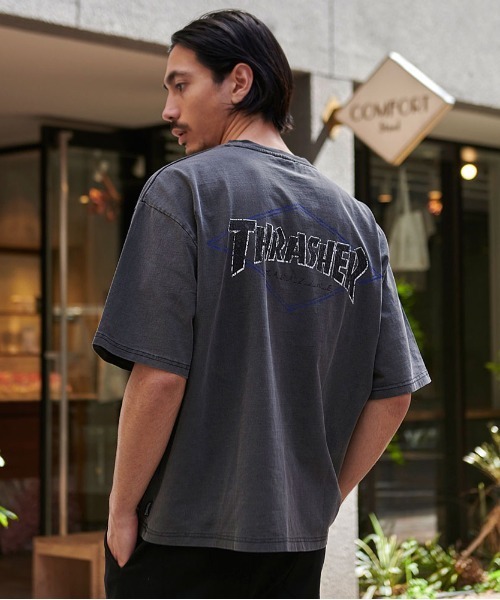 THRASHER(スラッシャー)の「『THRASHER/スラッシャー』DIAMOND LOGO PIGMENT半袖TEE (Tシャツ/カットソー・メンズ・ブラック系4/ブルー/ブラック系3/ブラウン/ブラック系1・L/M)」の15枚目の写真