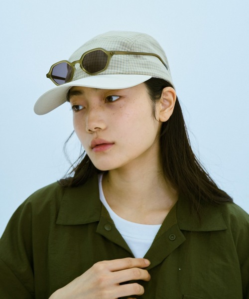 BROKEN BASE(ブロークンベース)の「ボーダーラインチェックCAP(キャップ・メンズ・アイボリー/グリーン・フリー)」の12枚目の写真
