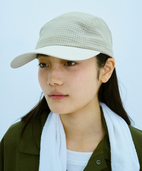 BROKEN BASE(ブロークンベース)の「ボーダーラインチェックCAP(キャップ・メンズ・アイボリー/グリーン・フリー)」の14枚目の写真