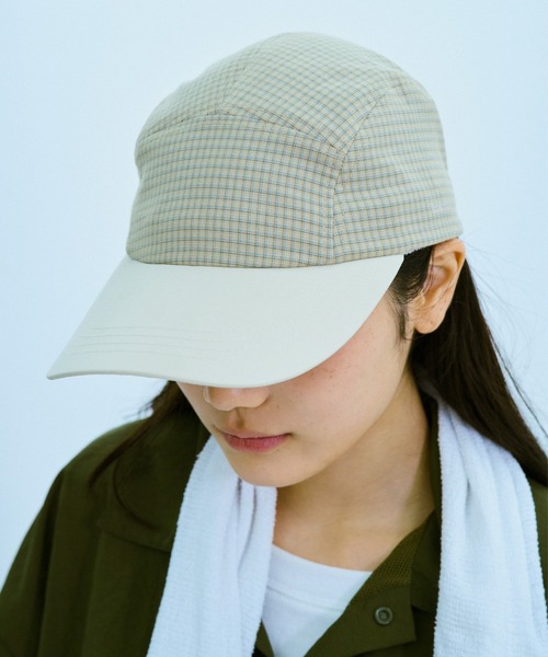 BROKEN BASE(ブロークンベース)の「ボーダーラインチェックCAP(キャップ・メンズ・アイボリー/グリーン・フリー)」の15枚目の写真