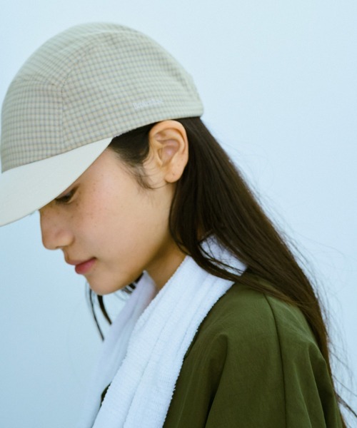 BROKEN BASE(ブロークンベース)の「ボーダーラインチェックCAP(キャップ・メンズ・アイボリー/グリーン・フリー)」の18枚目の写真