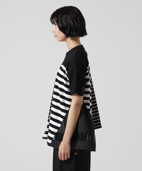 AULA AILA（アウラアイラ）の「AULA AILA/アウラアイラ/BORDER COMBINATION T-SHIRT/ボーダーコンビネーションTシャツ（Tシャツ/カットソー・レディース・ホワイト系2/ブラック・0）」の5枚目の写真