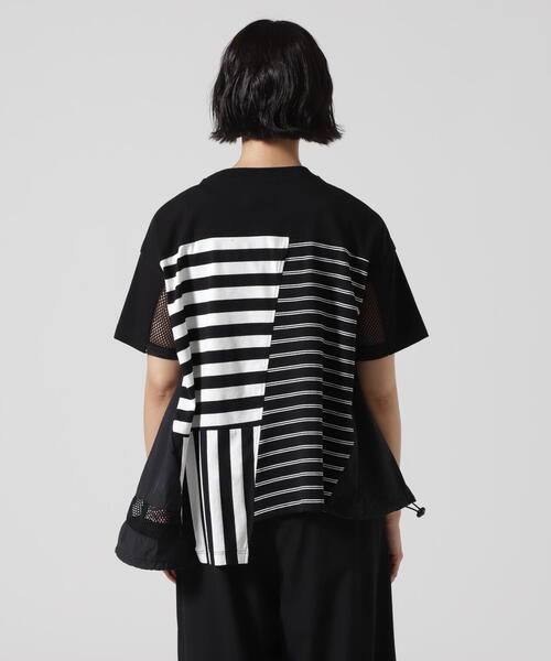 AULA AILA（アウラアイラ）の「AULA AILA/アウラアイラ/BORDER COMBINATION T-SHIRT/ボーダーコンビネーションTシャツ（Tシャツ/カットソー・レディース・ホワイト系2/ブラック・0）」の6枚目の写真