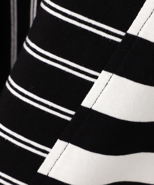 AULA AILA（アウラアイラ）の「AULA AILA/アウラアイラ/BORDER COMBINATION T-SHIRT/ボーダーコンビネーションTシャツ（Tシャツ/カットソー・レディース・ホワイト系2/ブラック・0）」の13枚目の写真