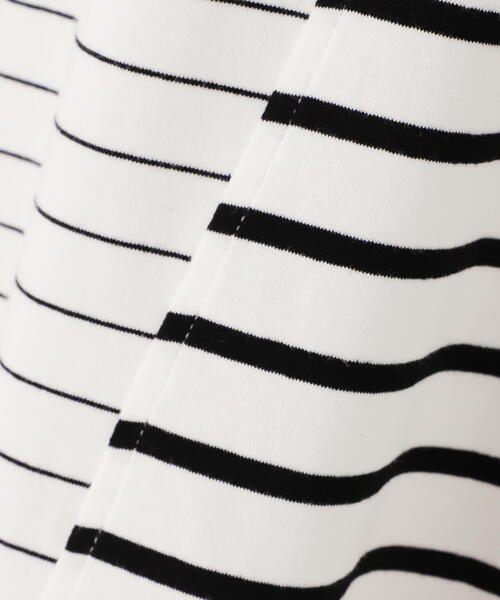 AULA AILA（アウラアイラ）の「AULA AILA/アウラアイラ/BORDER COMBINATION T-SHIRT/ボーダーコンビネーションTシャツ（Tシャツ/カットソー・レディース・ホワイト系2/ブラック・0）」の20枚目の写真