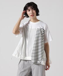 AULA AILA | AULA AILA/アウラアイラ/BORDER COMBINATION T-SHIRT/ボーダーコンビネーションTシャツ(Tシャツ/カットソー)