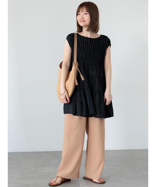 Lugnoncure（ルノンキュール）の「シャーリングティアードブラウス《2025summer catalog item》（シャツ/ブラウス・レディース・ミント/ブラック/オフホワイト・F）」の6枚目の写真