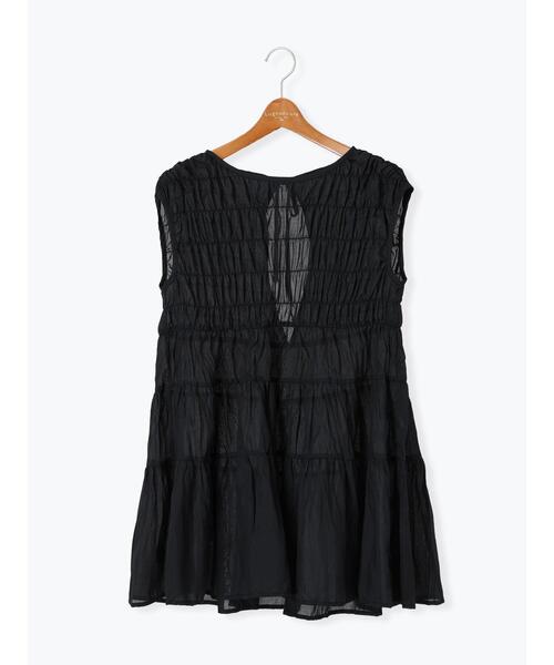 Lugnoncure（ルノンキュール）の「シャーリングティアードブラウス《2025summer catalog item》（シャツ/ブラウス・レディース・ミント/ブラック/オフホワイト・F）」の15枚目の写真