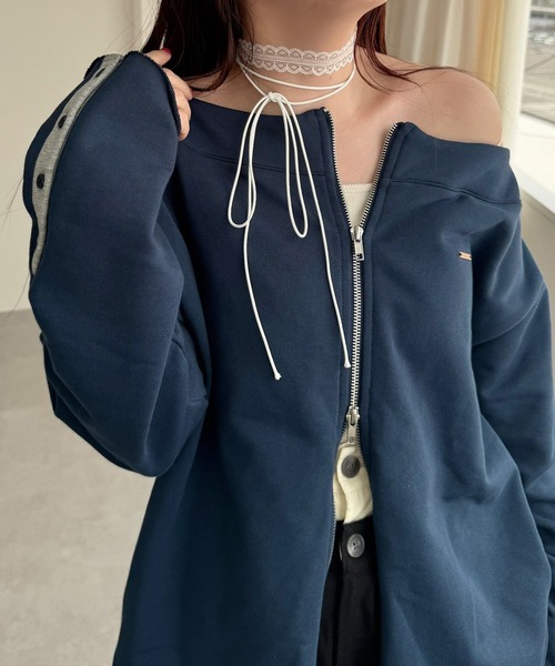 kutir（クティール）の「kutirlune／【2way】ループ×レースタイ　チョーカー（チョーカー・レディース・ブラック/ライトホワイト・FREE）」の11枚目の写真