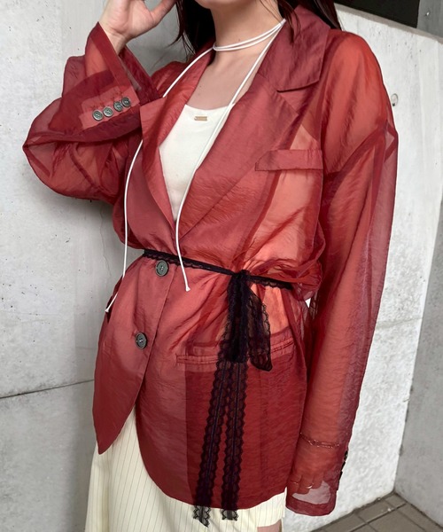 kutir（クティール）の「kutirlune／【2way】ループ×レースタイ　チョーカー（チョーカー・レディース・ブラック/ライトホワイト・FREE）」の9枚目の写真