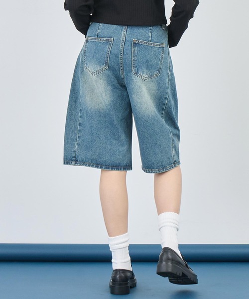 ANAP（アナップ）の「ウォッシュ 加工 ハーフ デニム パンツ（デニムパンツ・レディース・ブルー/ライトブルー・S/M）」の8枚目の写真