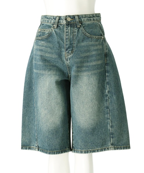 ANAP（アナップ）の「ウォッシュ 加工 ハーフ デニム パンツ（デニムパンツ・レディース・ブルー/ライトブルー・S/M）」の17枚目の写真