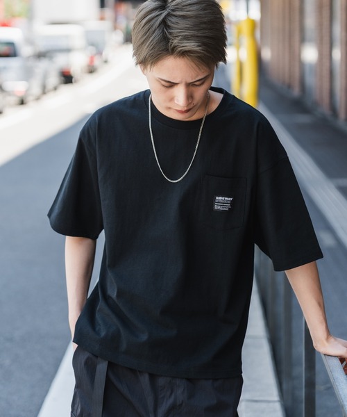 SIDEWAY STANCE(サイドウェイスタンス)の「【SIDEWAY STANCE】ワンポイント 半袖ポケT(Tシャツ/カットソー・メンズ・ホワイト/ブラック/ホワイト系/ブラック系・SMALL/MEDIUM/LARGE/X-LARGE)」の9枚目の写真