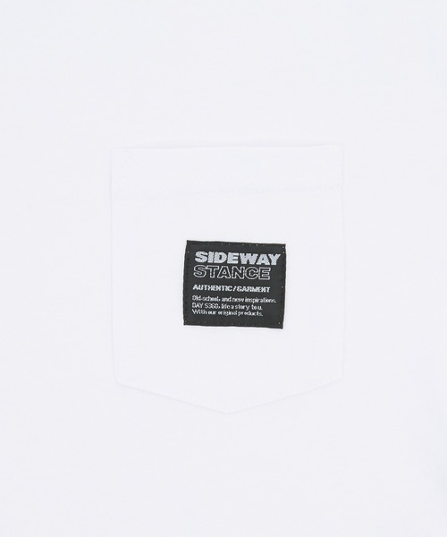 SIDEWAY STANCE(サイドウェイスタンス)の「【SIDEWAY STANCE】ワンポイント 半袖ポケT(Tシャツ/カットソー・メンズ・ホワイト/ブラック/ホワイト系/ブラック系・SMALL/MEDIUM/LARGE/X-LARGE)」の12枚目の写真