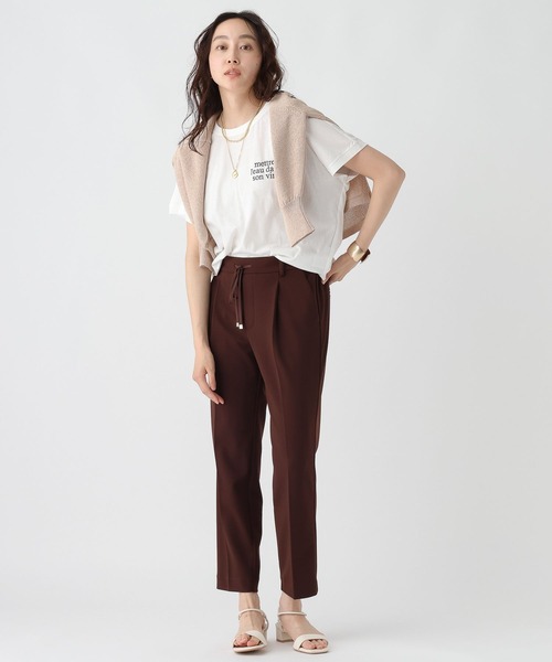 Elura（エルーラ）の「セミハリ感刺繍Ｔシャツ/492839（Tシャツ/カットソー・レディース・ホワイト/マスタード/ブラック・LARGE/MEDIUM）」の5枚目の写真