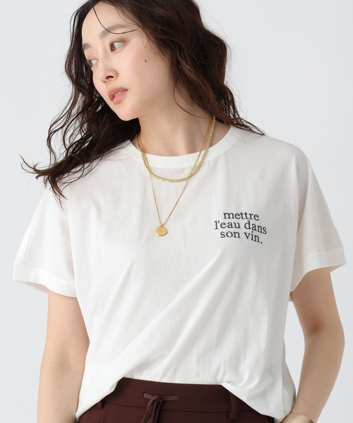 Elura（エルーラ）の「セミハリ感刺繍Ｔシャツ/492839（Tシャツ/カットソー・レディース・ホワイト/マスタード/ブラック・LARGE/MEDIUM）」の7枚目の写真