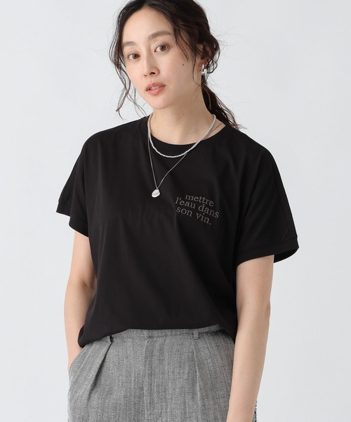 Elura（エルーラ）の「セミハリ感刺繍Ｔシャツ/492839（Tシャツ/カットソー・レディース・ホワイト/マスタード/ブラック・LARGE/MEDIUM）」の12枚目の写真