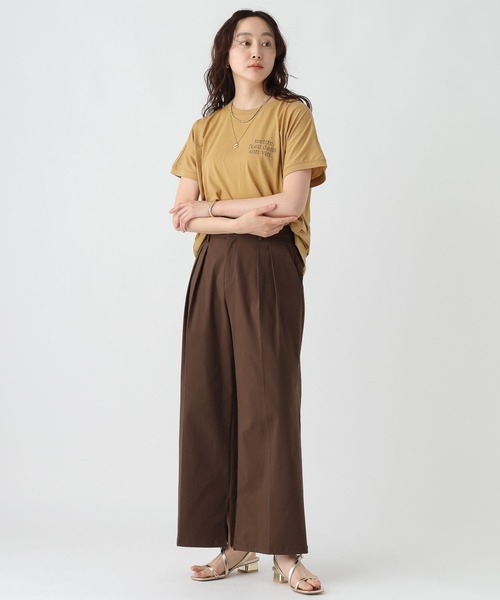 Elura（エルーラ）の「セミハリ感刺繍Ｔシャツ/492839（Tシャツ/カットソー・レディース・ホワイト/マスタード/ブラック・LARGE/MEDIUM）」の14枚目の写真