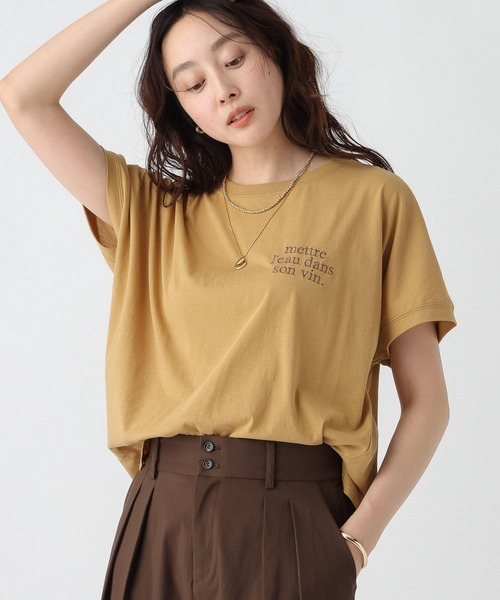 Elura（エルーラ）の「セミハリ感刺繍Ｔシャツ/492839（Tシャツ/カットソー・レディース・ホワイト/マスタード/ブラック・LARGE/MEDIUM）」の15枚目の写真