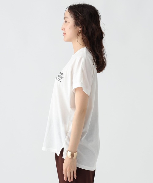 Elura（エルーラ）の「セミハリ感刺繍Ｔシャツ/492839（Tシャツ/カットソー・レディース・ホワイト/マスタード/ブラック・LARGE/MEDIUM）」の18枚目の写真