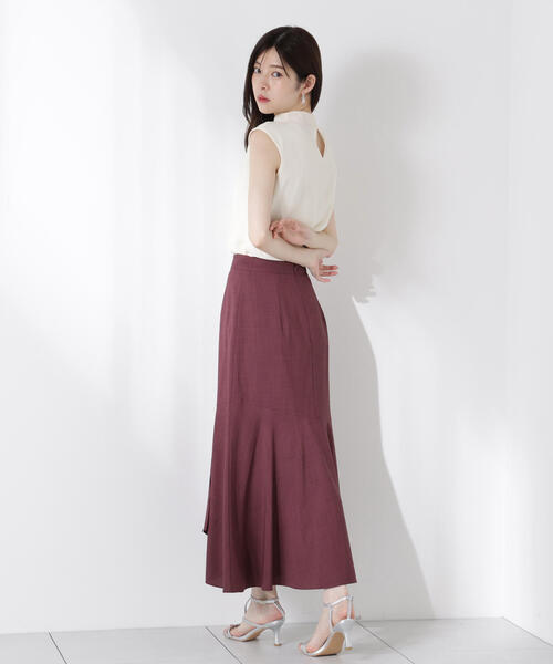 PROPORTION BODY DRESSING(プロポーションボディドレッシング)の「楊柳アシメブラウス / 1215210614(シャツ/ブラウス・レディース・ブラウン/ホワイト系その他/ブラック/ピンク・FREE)」の9枚目の写真