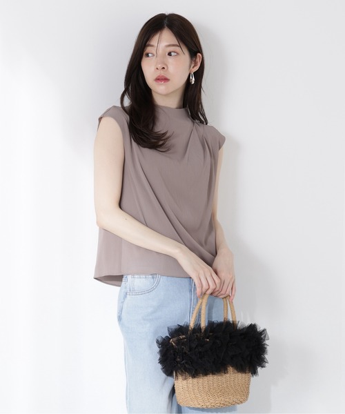 ブラウス シャツ 楊柳アシメブラウス / 1215210614 レディース 楊柳アシメブラウス【ブラウン：WEB限定】 | PROPORTION BODY