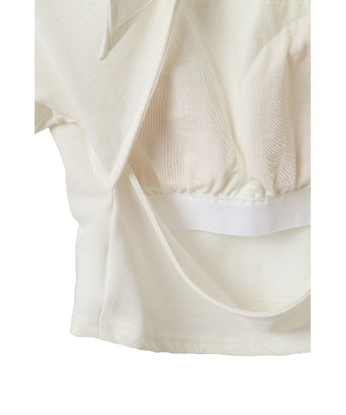 CLANE(クラネ)の「CLANE/クラネ/BACK OPEN RIBBON TOPS(Tシャツ/カットソー・レディース・ホワイト/ブラック・1)」の15枚目の写真