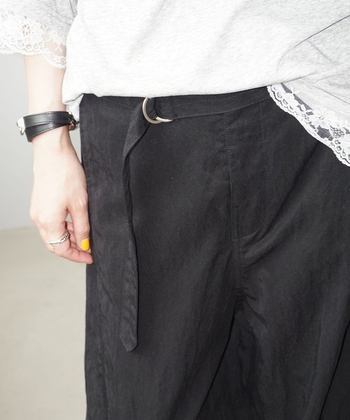 chuclla(チュクラ)の「ベルト付き テクスチャー ハイウエストパンツ chw25s068(その他パンツ・レディース・ブラック/ホワイト/アイボリー・L/S/M)」の18枚目の写真