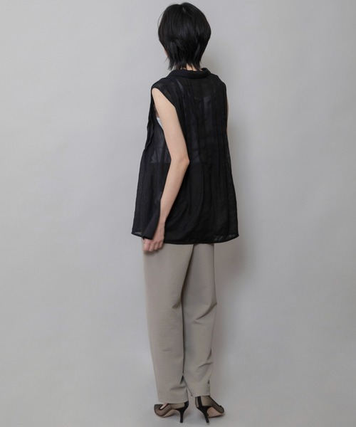 Munich(ミューニック)の「【UVカット】【接触冷感】【吸水・速乾性】ストレッチドビーテーパードパンツ(スラックス・レディース・ブラック/ブラウン/カーキ・M/S/XS)」の8枚目の写真