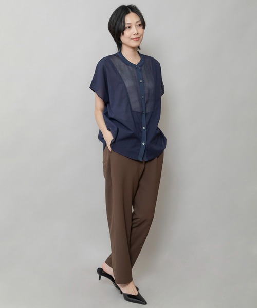 Munich(ミューニック)の「【UVカット】【接触冷感】【吸水・速乾性】ストレッチドビーテーパードパンツ(スラックス・レディース・ブラック/ブラウン/カーキ・M/S/XS)」の12枚目の写真