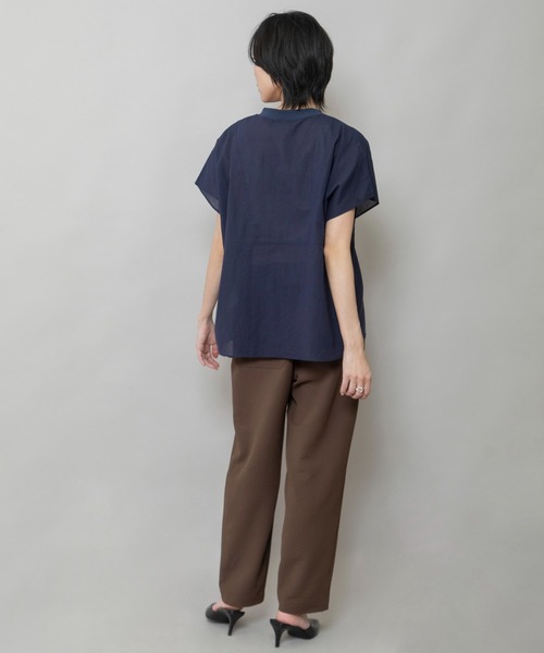 Munich(ミューニック)の「【UVカット】【接触冷感】【吸水・速乾性】ストレッチドビーテーパードパンツ(スラックス・レディース・ブラック/ブラウン/カーキ・M/S/XS)」の13枚目の写真