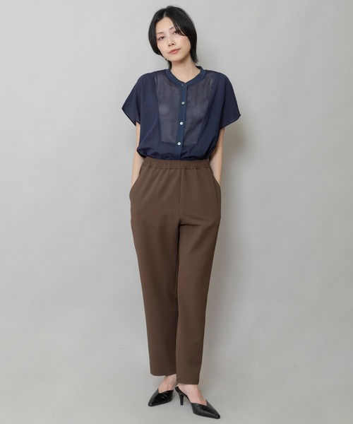 Munich(ミューニック)の「【UVカット】【接触冷感】【吸水・速乾性】ストレッチドビーテーパードパンツ(スラックス・レディース・ブラック/ブラウン/カーキ・M/S/XS)」の17枚目の写真