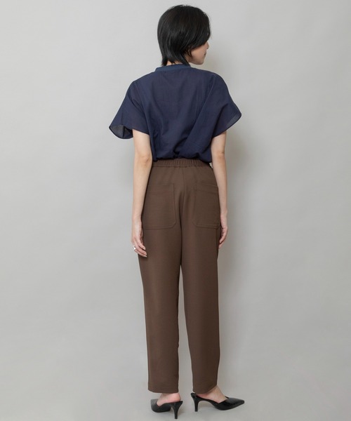 Munich(ミューニック)の「【UVカット】【接触冷感】【吸水・速乾性】ストレッチドビーテーパードパンツ(スラックス・レディース・ブラック/ブラウン/カーキ・M/S/XS)」の18枚目の写真