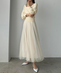 our カシュクールワンピース　ホワイト カシュクール」に該当するワンピース（ホワイト/白色系・長袖